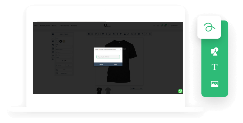 Añade tu diseño al carrito de compras